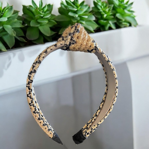 Natural Raffia Knotted Headband - Picture 3 of 16